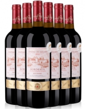 法国进口红酒 塞莱斯城堡干红葡萄酒 整箱装 750ml*6瓶